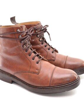 Men Barker Donegal England Cap Toe Military Boots 8.5 M